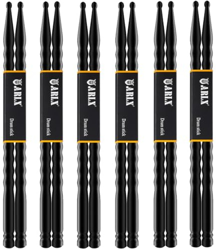 5A Carbon Fiber Drum Sticks 6 Pair Drumsticks Unique Wave non-slip Drumsticks