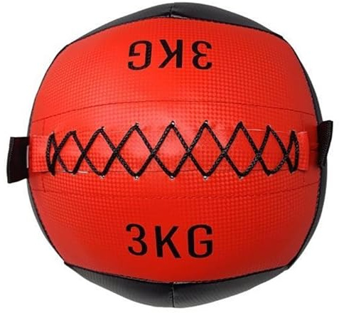 DONATIF Balón medicinal de 3 kg, de piel sintética, para ejercicios y entrenamiento funcional, Home Fitness