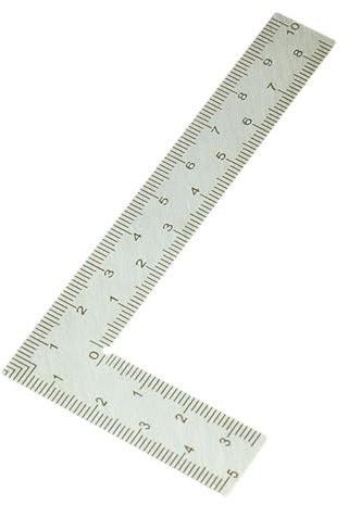 Right Angle Ruler - Stainless Steel L Shape 5 * 10cm Straight Angle Square | For Leather Design, Carpenter, Engineer