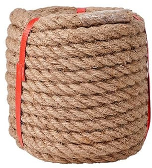 TINMAGI Cuerda de Yute 30mm x 15M, Cuerda Gruesa de Cáñamo Sisal Rollo Natural, para Decoración, Jardinería, Manualidades, Escalada, Rascadores para Gatos