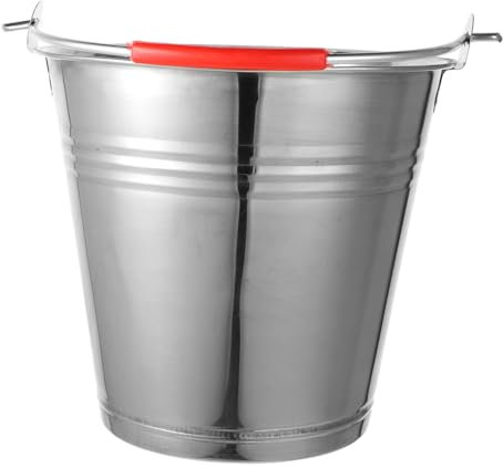 SHOWERORO Cubo para Barbacoa De Hierro Diseño De Asa Organizador De Almacenamiento De Gran Capacidad para y Uso Recipiente