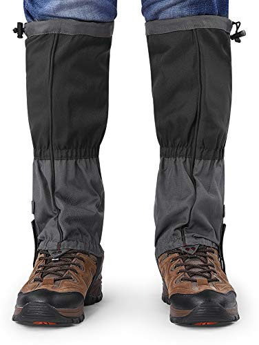 1 Paar Schneestiefel Leggings Wasserdichte Gamaschen Winter Outdoor Sports Schuhe Abdeckung für Klettern Wandern(Schwatz)