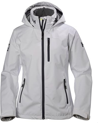 Helly Hansen Mujeres Chaqueta con capucha W Crew, Gris Niebla, XL
