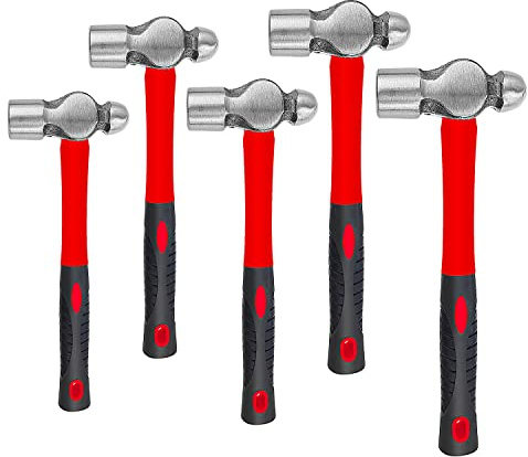 C&T 5-Piece Ball Peen Hammer Set, 8, 12, 16, 24, 32oz