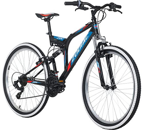 KS Cycling Mountainbike Fully 26'' Zodiac Schwarz-Rot RH 48 cm