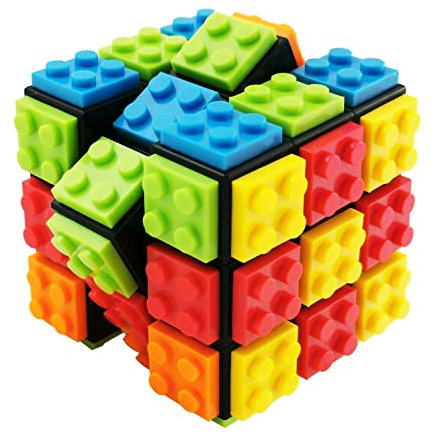 Zauberwürfel 3x3 Speed Magic Cube 3x3 | Puzzle Gehirn Teaser Magic Cube mit Base Cube Ziegel, 2-in-1 Classic Spielzeug für Kinder Erwachsene Jungen Mädchen Geschenk
