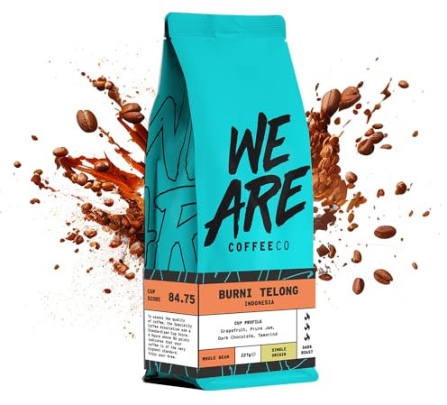 We Are Coffee Co - Indonesia - Burni Telong - Whole Bean 227g | Dark Roast Coffee Beans | 100% Arabica | Freshly Roasted in the UK