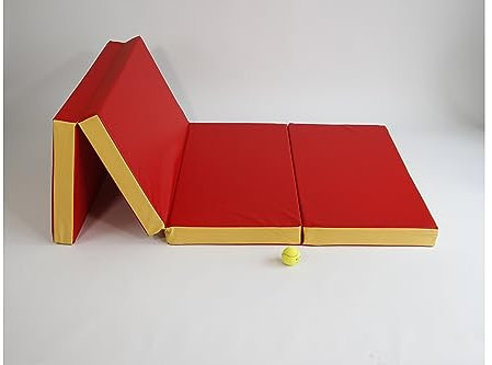 RoniKids Materassino di Caduta 200 x 100 x 8 cm pieghevole Tappetino da Allenamento Tappetino da Ginnastica per Esercizi Fitness Stuoia Sportiva impermeabile (rosso/verde)