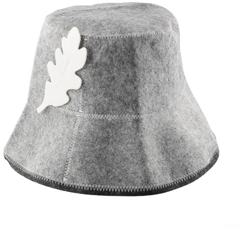 Authentic Felt Sauna Hat, Comfortable Fit, Resistant to Wear and Tear, Bath House Essential (grey)