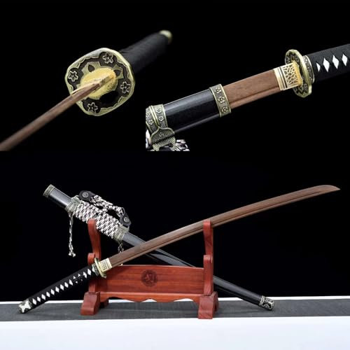 Épée samouraï en bois Iaido 41 pouces,Katana en bois santal naturel,Bokken fait à la main avec gaine bois massif,pour cosplay animé,entraînement Kendo,cadeaux d'anniversaire Noël pour hommes et femmes