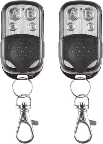 Forhome Universal Fernbedienung Garagentor, 2 Stück 433 MHz Lernfähige Fernbedienung, Klonen Fernbedienung, Garagentoröffner mit 4 Tasten, für Garagentor Handsender