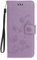 Riccase for Motorola Moto E15 Case Moto G05 Phone Case, PU Leather Flip Wallet Case with Magnetic Closure Stand Card Holder Shockproof Shell for Moto E15/G05 with Embossed Floral, Light Purple