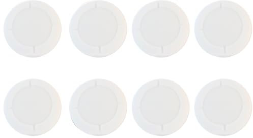 8 Pcs Replacement Joystick Covers, Repair Soft Silicone 3D Analog Gamepad Thumb Grips Caps Thumbsticks Cover Skin Parts Compatible with Switch Switch Lite OLED Joy-Con Controller (White)