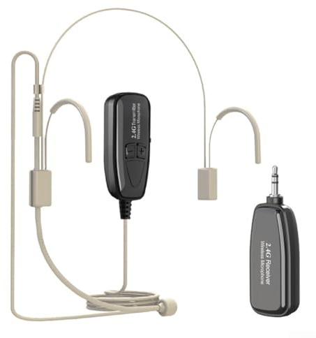 EasyByMall 2 4G trådlöst mikrofonset headset och handhållna alternativ för dynamisk röstundervisning och uppträdande