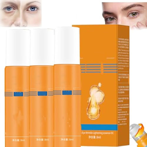 Luteina Eye Essence Oil, siero anti-invecchiamento per gli occhi, cerchi scuri, linee sottili sotto gli occhi (8 ml, 3 pezzi)