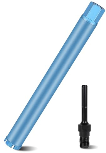 CPROSP Corona de Diamante para Hormigon Ø 62mm L 460mm, Broca con Adaptador SDS-MAX, Diamantina para Perforar en Hormigón, Hormigón Armado, Mampostería y Piedra