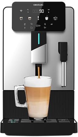 Cecotec Cafetera Superautomática Cremmaet Steam. 1350W, 19 Bares, 5 Niveles Molido, Depósito Grano 150g y Agua 1.1L, Thermoblock, Vaporizador, Altura Regulable, Limpieza Automática, Panel Táctil
