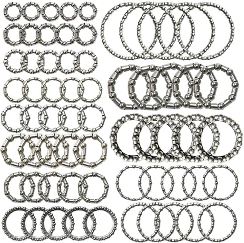 Yuauy 12 Kinds of 5 Sets Bike Ball Bearing Headset Retainer Crank Caged Wheel Ball Dia 4mm to 8mm 1/6 to 1/3 OD 20mm to 50mm ID 11mm to 42mm Repair Accessories 60 pcs