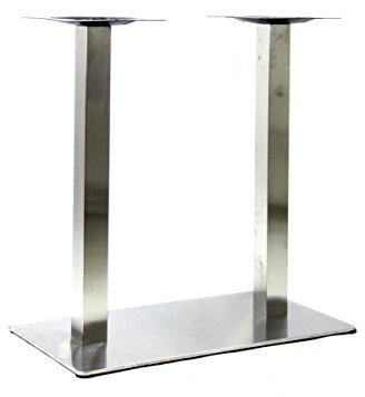 Tischgestell 105 cm, Tischfuß doppel, Edelstahl Gestell, rechteckiger Fuß, Frankfurt
