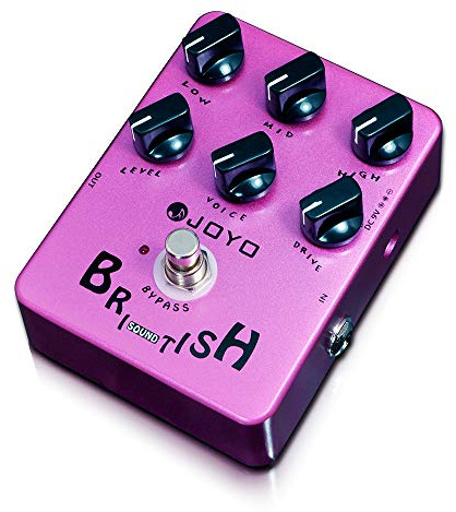 JOYO Pedal de simulación de amplificador de rock británico Overdrive Brit-Rock Era Bluesbreaker Overload para efecto de guitarra eléctrica - Bypass (Sonido británico JF-16)