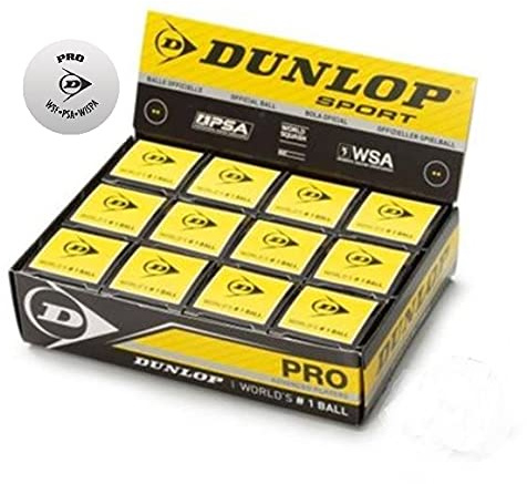 DUNLOP Squash Balls Pro White Box 12