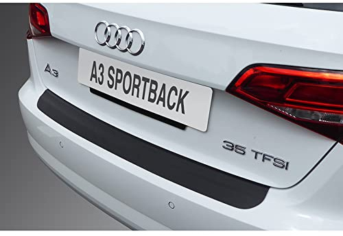 RGM ABS Heckstoßstangenschutz kompatibel mit Audi A3 (8V) Sportback Facelift 05/2016-04/2020 inkl. S-Line/S3/RS3 - Schwarz