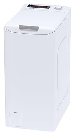 Candy Smart CSTG 28TMV5/1-S Lavadora Carga Superior 8 KG, 1200 RPM, Tecnología NFC, Asistente de Voz, 17 Ciclos, Inverter, Apertura Gentle Opening, Inicio Diferido 24H, Detector de KG, 77 DB, Blanco