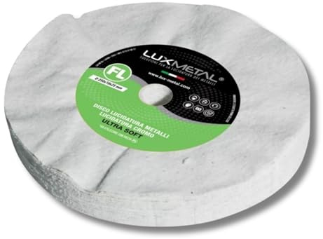 Lux Metal - Disco para pulir metales Ultra Soft 250 mm - Pulido y desbaste para aluminio acero inoxidable latón cobre bronce hierro cromo pulido de metales con pasta abrasiva
