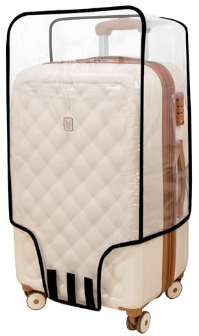 Heveer Funda de Maleta Cubierta de Maleta Transparente Funda de Equipaje de PVC Protector de Equipaje para Viajes 24 Pulgadas