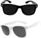 2 Piezas Gafas Estenopeicas Antifatiga, Anteojos Estenopeicos Unisex Gafas Reticulares Antimiopía, para Entrenamiento Ocular (Negro, Blanco)