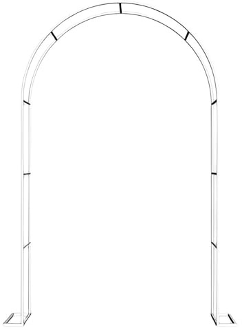 Arche de jardin en métal pour plantes grimpantes, tonnelle de mariage – Disponible en 140 cm, 180 cm, 200 cm, 240 cm, 286 cm, 300 cm – Couleur blanche durable pour décoration extérieure