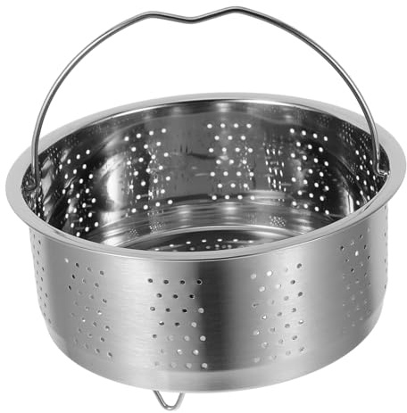 EXHUMKY Cesta para Cocinar Verduras y Arroz de Acero Inoxidable Insertable para Olla Vapor con Diseño Multilayer para Cocción Simultánea Cesta Vapor para Cocina