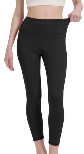 HYCOPROT Leggings Haute Taille Femme Doux comme Beaudre Souple Opaque Pantalon de Yoga Contournante Ventre Matière Élastique Legging Creamlush Collant Sport pour Course Fitness Gym Tenue Décontractée
