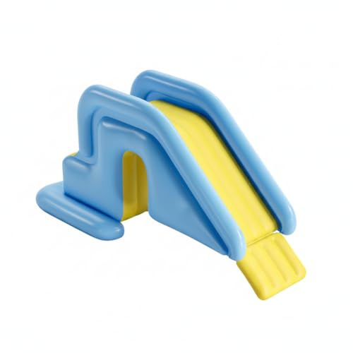 Tobogán Inflable para Piscina, tobogán acuático Inflable, fácil Almacenamiento para Uso y Patio Interior, Azul Claro, con Bomba de pie