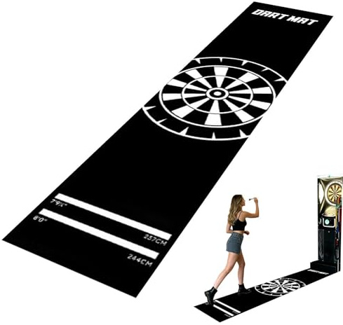 Dart Mat Floor Protection Portable with Throw Line | Dart Carpet Mats for Recreation Center Sports Club Basement Entertainment Area Garage Dormitory
