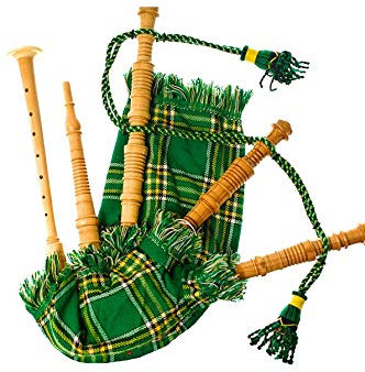 Spielbarer Dudelsack für Kinder, mit Schilf, in irischem Tartanmuster