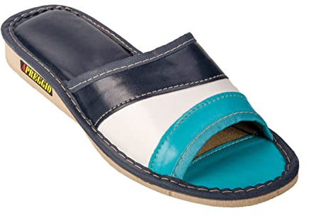 APREGGIO Zapatillas Mujer Cuero – Cómodo Mujer Zapatillas - Zapatillas de Casa Mujer - Zapatillas para Mujer con Suela de Goma Sólida - Practicas Pantuflas Mujer - Zapatillas Casual Mujer