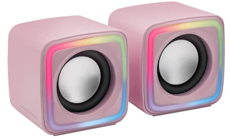 MARSGAMING Mars Gaming MSCUBEW, Kompakte RGB Gaming-Lautsprecher