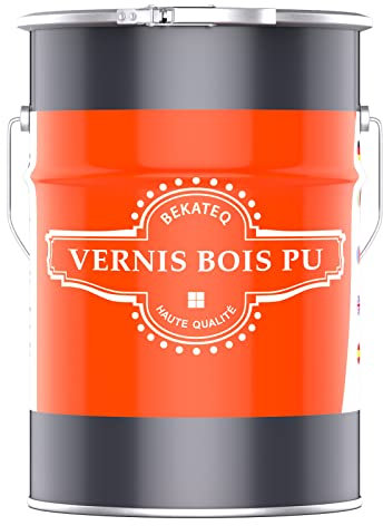 BEKATEQ LS-150 Vernis bois PU monocomposant 2,5l Noir foncé satiné I Pour escaliers, parquets, meubles & bateaux I Résistant aux intempéries, à l'eau douce et à l'eau de mer avec protection UV