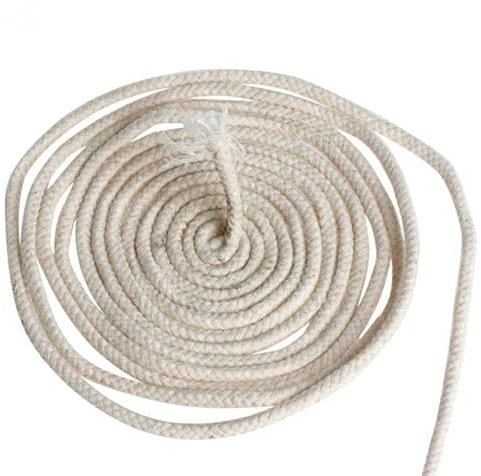 Mechas de repuesto para lámpara de aceite de 10 m, 5 mm, mecha de vela redonda trenzada para lámparas de alcohol y velas, suministros hechos a mano para hacer velas