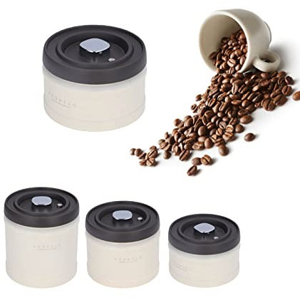 Latas de café selladas al vacío Contenedor de café hermético apilable Recipiente de almacenamiento de café de acero inoxidable Frascos de alimentos Recipientes Contenedores de cereales(750ML)