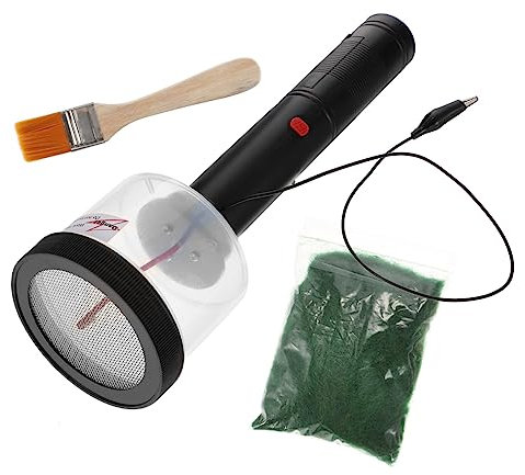 LALAFINA Portable Electrostatic Flocking Machine for Diy Crafts Mini Flocking Applicator Kit Antislip Handle for Scenic Modelling and Sand Table Projects