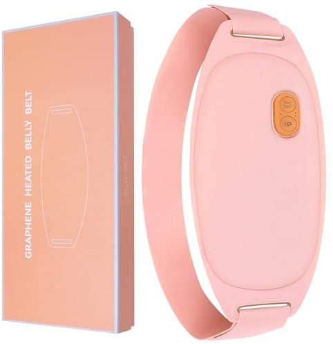 WILLONG Wärmegürtel Periode, Heizkissen kabellos USB, Elektrischer Menstruations Wärmegürtel, Wärmegürtel Rücken ür Frauen und Mädchen, Rosa