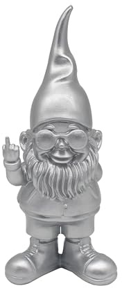 Lesser & Pavey Gnomes Home Decor Figurines & Ornaments For Home & Office | Decorative Home Accessories Statues For Indoor & Outdoor | Lovely Gifts for Women & Men Swearing Silver 20 Cm