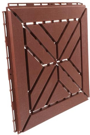 DIYEAH Piastrelle Autobloccanti in Plastica Per Pavimenti Per Terrazze Ad Incastro Piastrelle Decorative Per Cortili e Balconi Resistenti All Usura e Pratiche Per Uso Prolungato