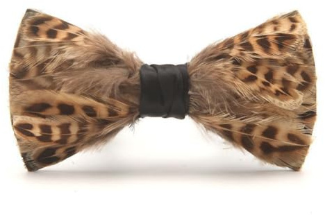 Papillon da uomo, 12 x 6,5 cm, con piuma, con fiocco e paillettes, fatto a mano, pre-legato e regolabile in lunghezza, per matrimoni, feste, Halloween, regalo di Halloween, 4#, 12*6.5 cm