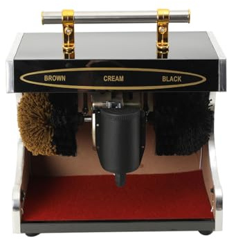 Schuhputzmaschine 60W Vollautomatischer Schuhputzer, Schuhputzautomat Polierer Elektrisch Reinigungsbürste mit 2 Bürsten Ausgestattet intelligentes Induktionspolieren Schuhputzmaschine für Hotels