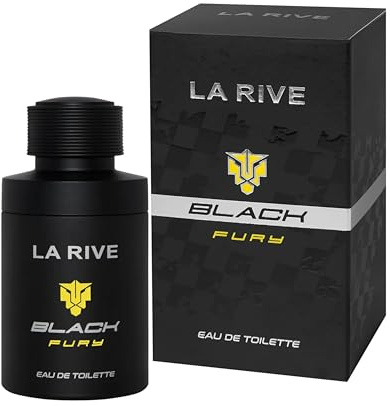 LA RIVE Black Fury Parfüm Eau de Toilette 75ml – Herrenparfüm aromatisch & fougère – sportlich eleganter Männerduft mit Limette, Bergamotte, Apfel, Pflaume, Jasmin, Rose, Vanille, Moschus & Zedernholz