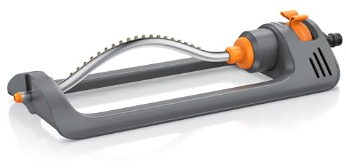 Brandson - Rasensprenger Viereckregner Rasensprinkler 3/4 Zoll - Garten Oszillations Regner – für gleichmäßige Flächenbewässerung – große Flächen bis zu 250 m² - schwarz