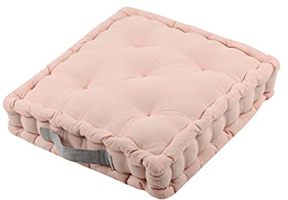 Stof - Coussin de Sol - Taille 45x45 cm - 100% Coton - Couleur Poudre Souris - Modèle Duo - Épaisseur Idéale - Confortable et Élégant - Agréable au Toucher